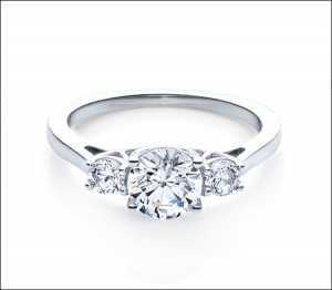 diamond wedding 3 stone ring
