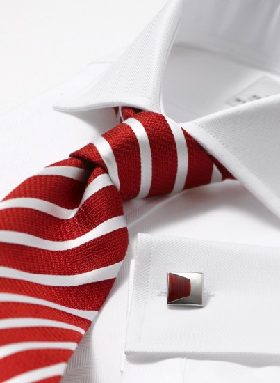 Still Life Photography-Detail of shirt,tie and cufflink for a leading London Shirt Maker for brochure