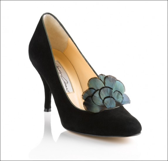 Still Life Photography- Black Shoe with peacock feathers
