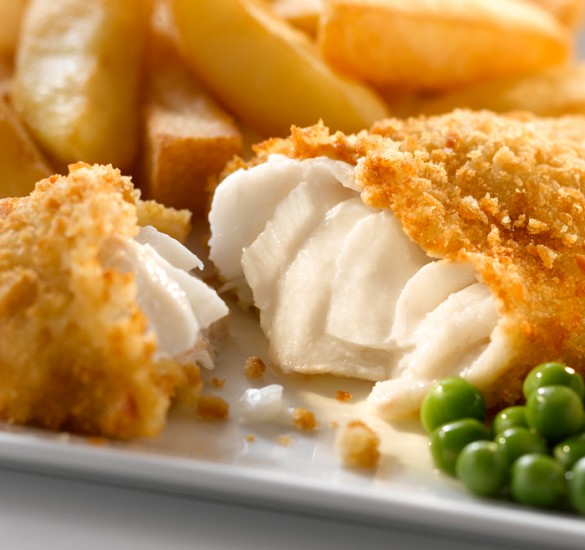 Food photography of a great British classic, fish and chips